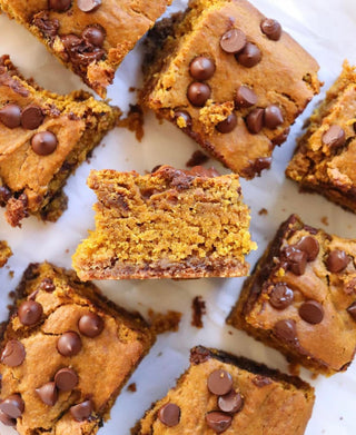 Pumpkin Cake with Chocolate Chunk Cookie Crust