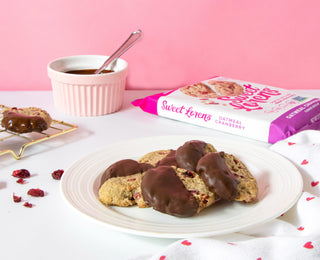 Chocolate Dipped Oatmeal Cranberry Cookies